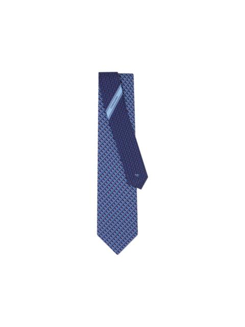 ski print silk tie