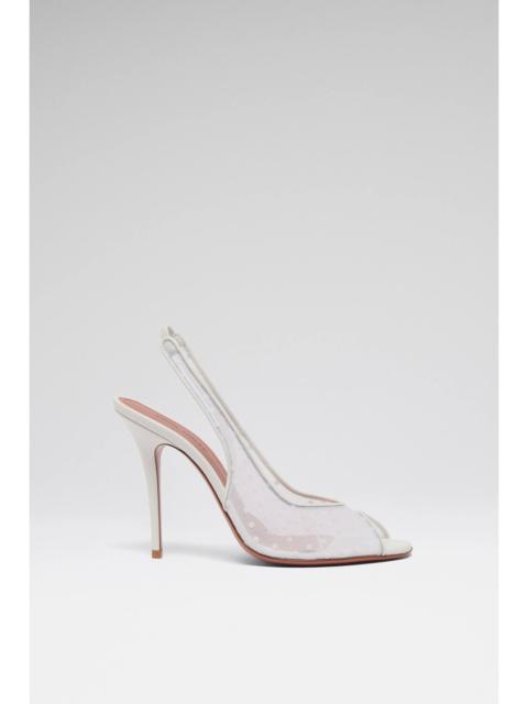 KRISTINA SLING 105 WHITE POLKA-DOT LACE