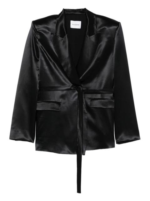 tie-waist pocket blazer