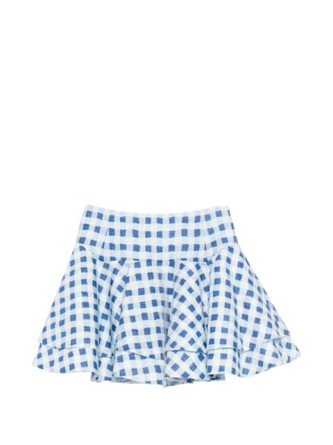 check-pattern mini skirt