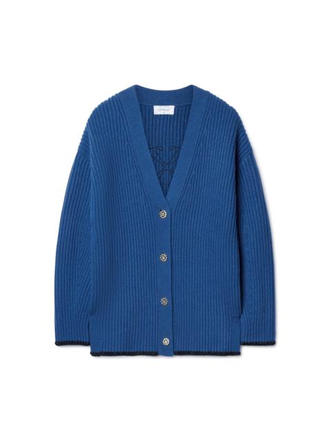 Merino Wo Trim Arrow Cardigan