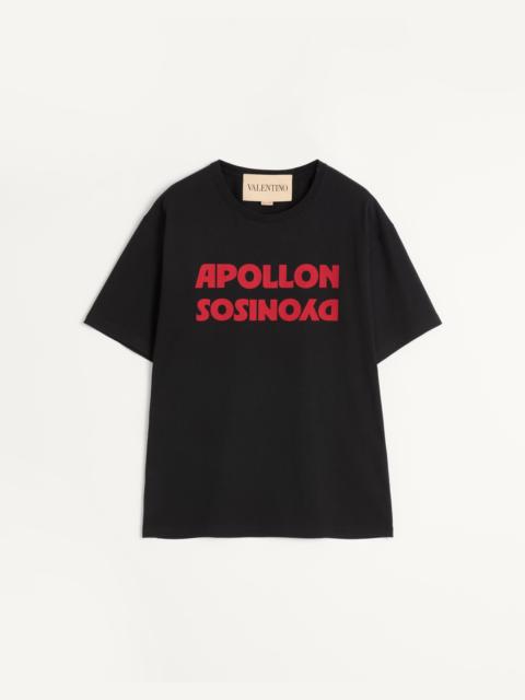 VALENTINO COTTON T-SHIRT WITH APOLLON/DYONISOS PRINT