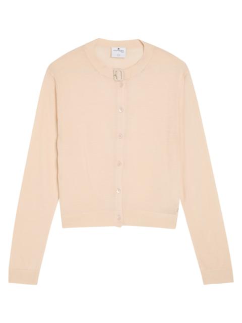 Courrèges Buckle Fastening Merino Wool Cardigan