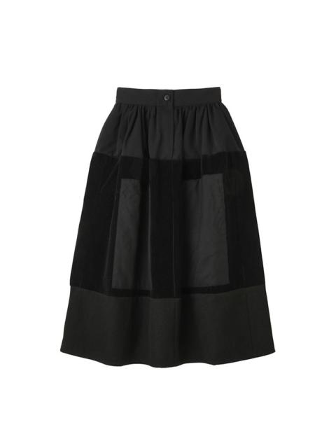 ELEVATION SKIRT P.W. WOOL CORDS W BLACK