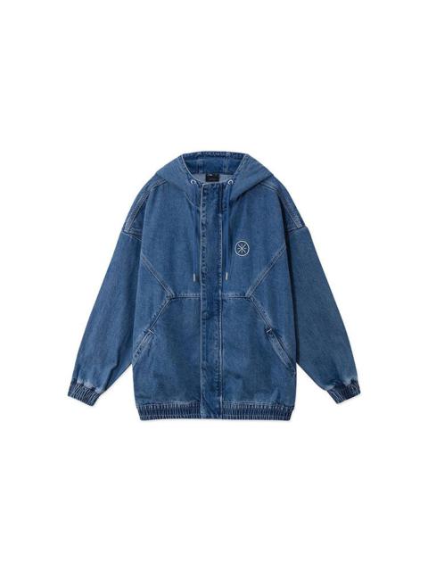 Li-Ning Way Of Wade Loose Fit Denim Hooded Jacket 'Denim Blue' AJDR241-4