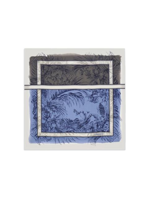 floral-print silk scarf