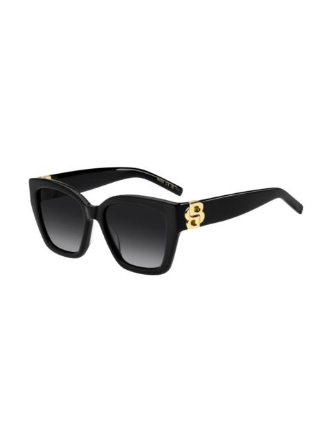 BLACK-ACETATE SUNGLASSES WITH DOUBLE B MONOGRAM