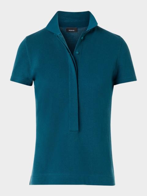 Cotton Pique Short-Sleeve Polo Shirt