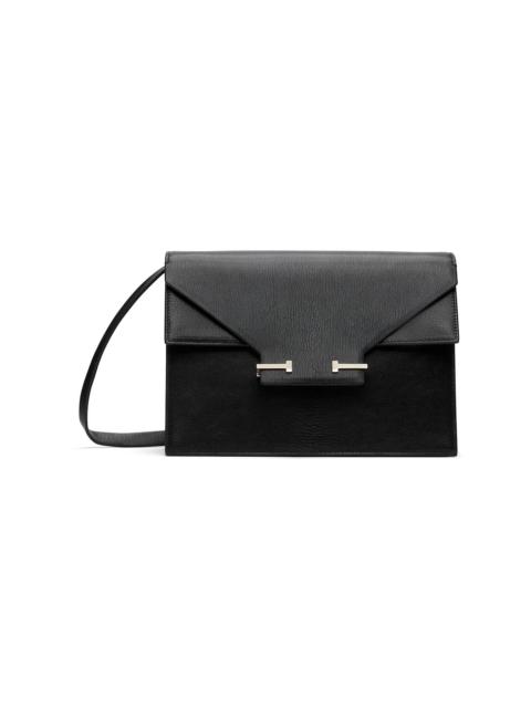 Black Supple Leather Aube Shoulder Bag