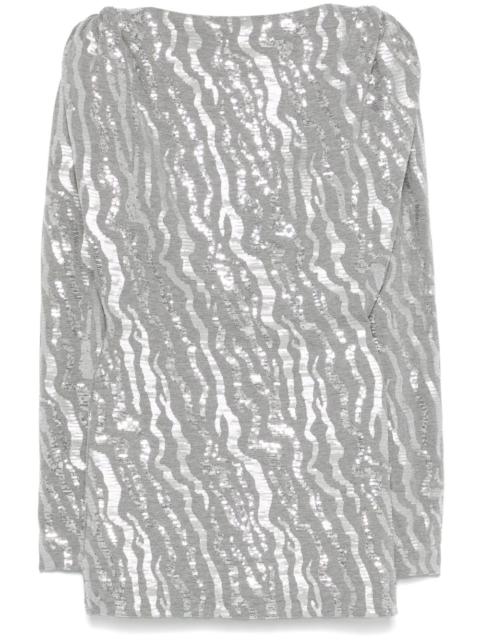 sequined mini dress