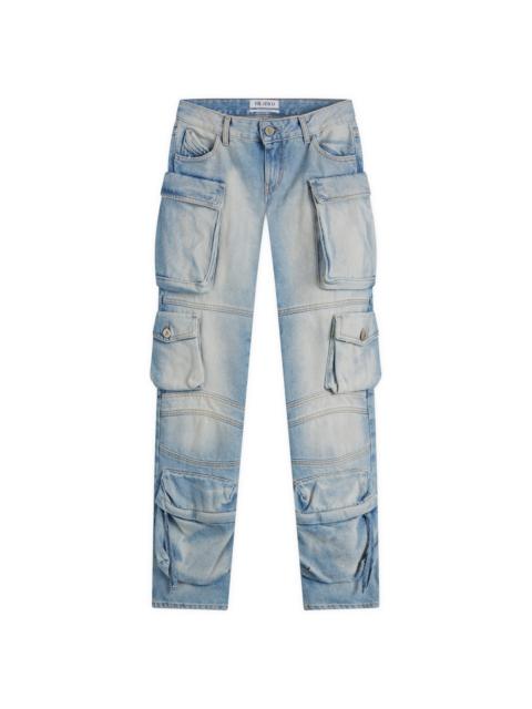 The Attico Essie Long Denim Cargo Pants