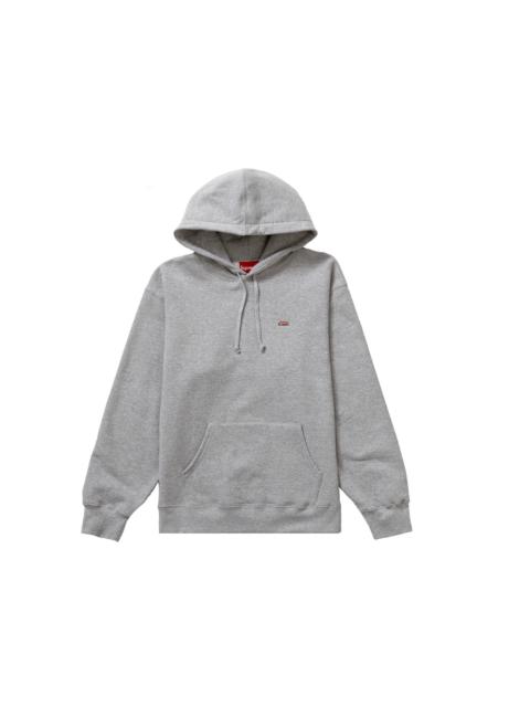 Supreme Enamel Small Box Hooded Sweatshirt Heather Grey