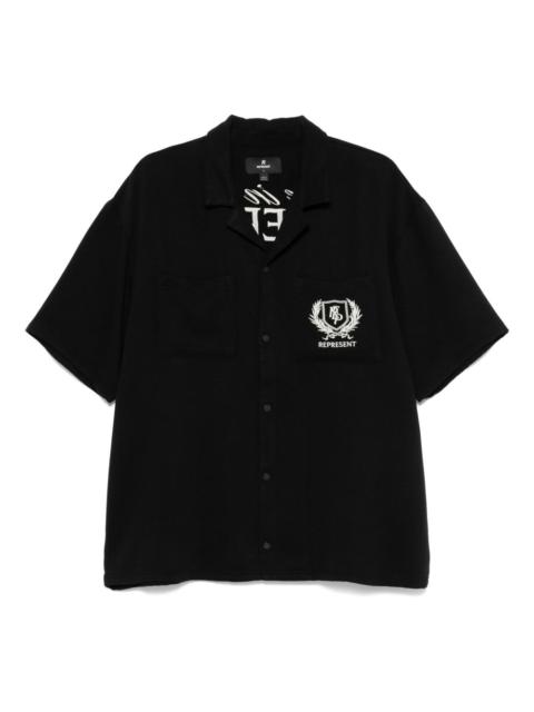 logo-embroidered shirt