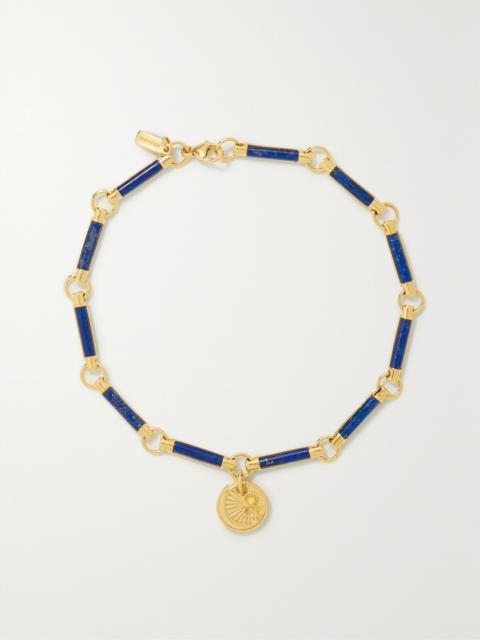 Karma 18-karat Gold Lapis Lazuli Anklet