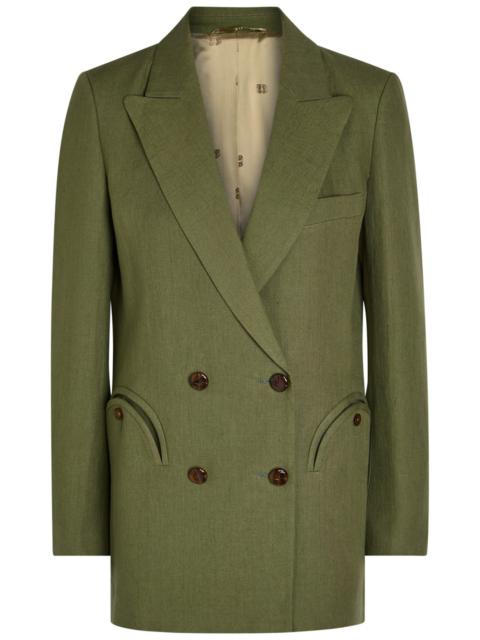 Blaze Milano Everyday Double-breasted Linen Blazer