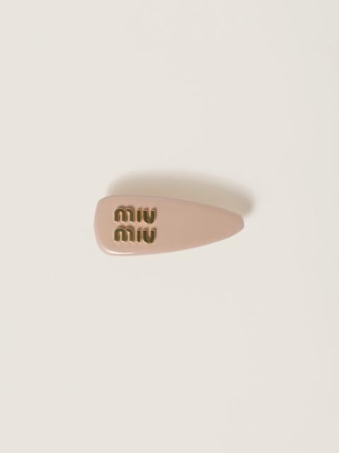 Patent leather hair clip