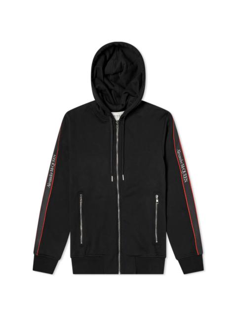 Alexander McQueen Taped Logo Zip Hoody