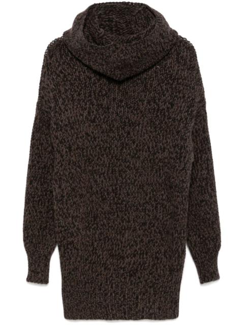 chunky-knit sweater