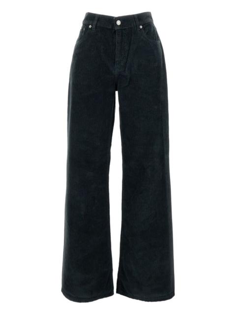 corduroy straight-leg trousers