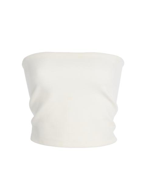 Rio Jersey Bandeau Top white