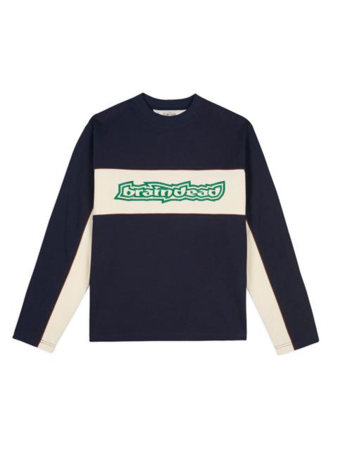 Heavyweight Paneled Long Sleeve Shirt - Navy