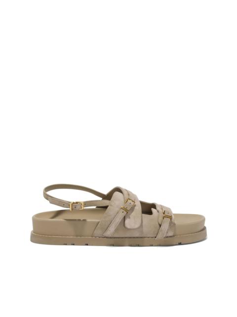 Carey buckle-strap suede sandals