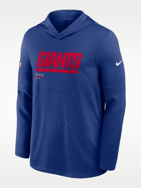 New York Giants Pure Fury Sideline Men's Nike Dri-FIT NFL Long-Sleeve Hooded Top