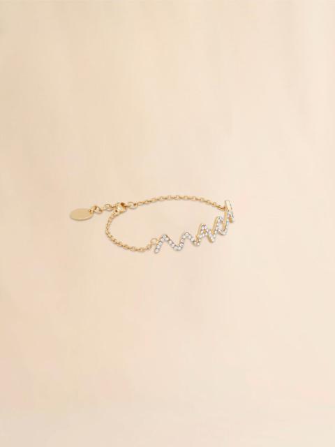 CHAIN BRACELET WITH MARNI SYMBOL AND RHINESTONE PAVÉ