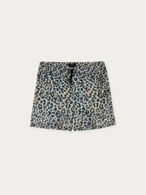 SILESIA LEOPARD PRINT SLIM FIT SWIM SHORTS