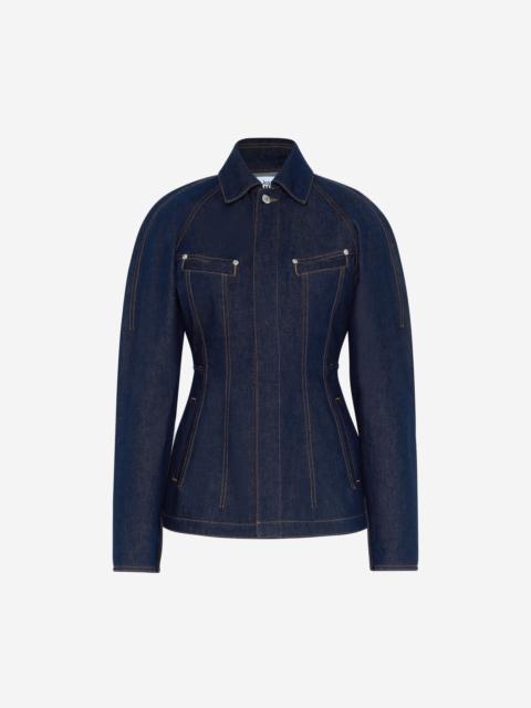 THE DENIM JACKET WITH SHOULDER PADS