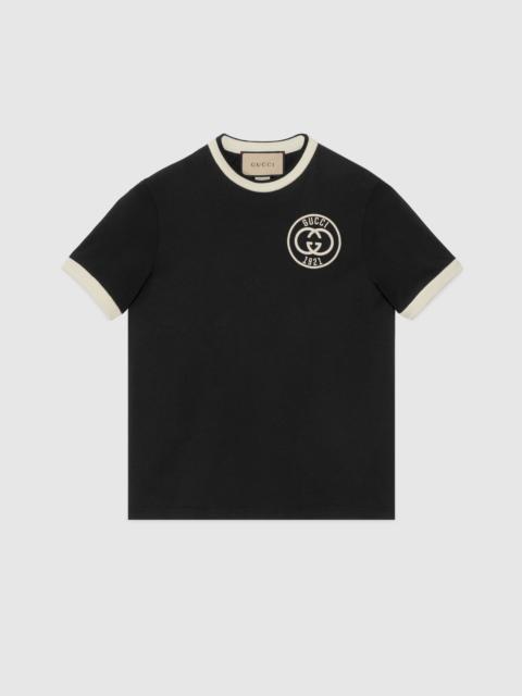 Cotton jersey T-shirt with embroidery