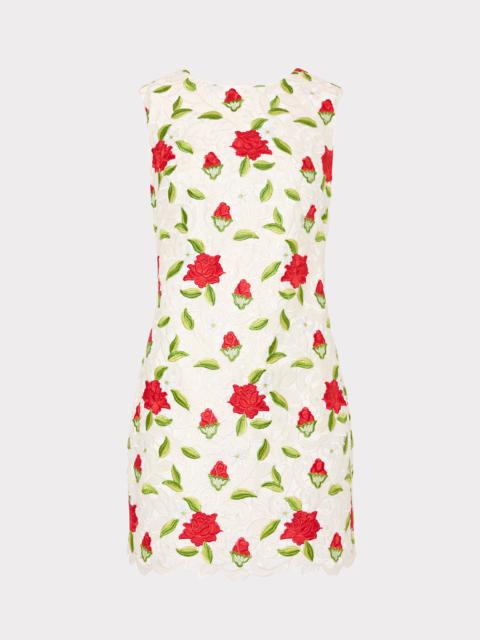 Ivette Rose Embroidered Mini Dress