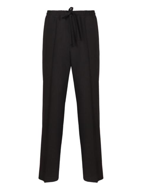 virgin wool straight-leg trousers