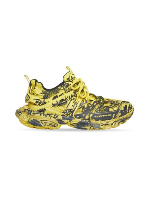 Men's Track Graffiti Sneaker in Yellow