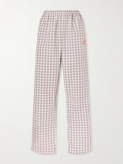 Ruff Rider Checked Woven Wide-leg Pants