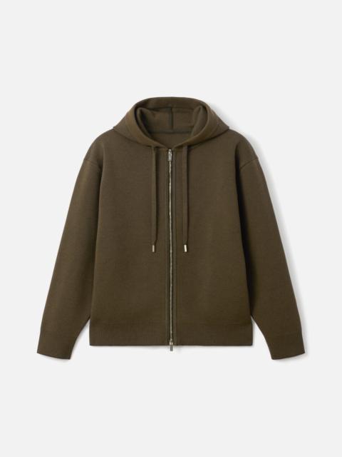 The piqué hooded cardigan