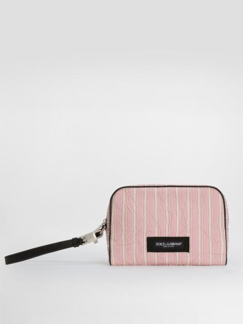 Froissé fabric handbag