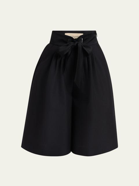 Bow-Waist Bermuda Shorts