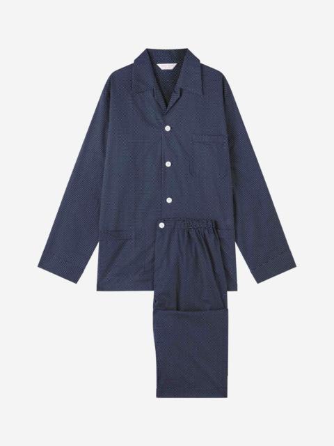 Men's Classic Fit Pyjamas Plaza 21 Cotton Batiste Navy