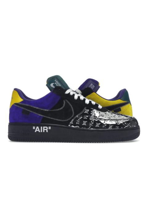 Louis Vuitton Nike Air Force 1 Low By Virgil Abloh Black Metallic Silver