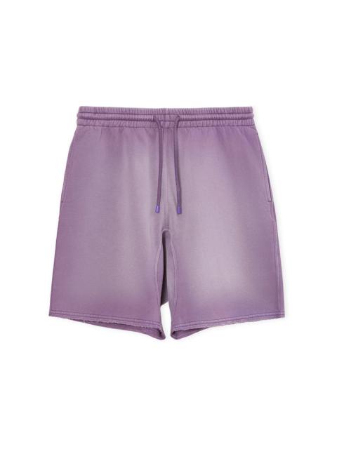 LOEWE Washed Drawstring Cotton Shorts Bouganville