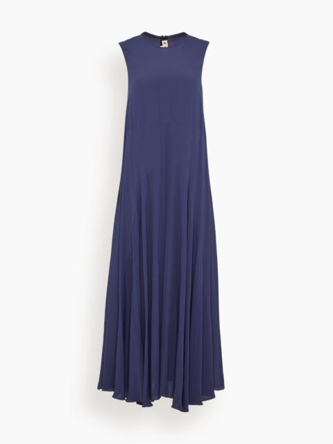 Sleeveless Long Dress in Light Navy