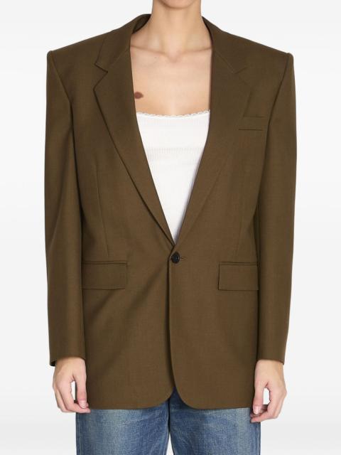 single-breasted wool jacket