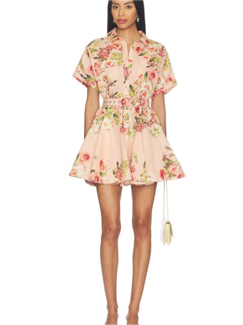 Short Dress With Buckle Belt