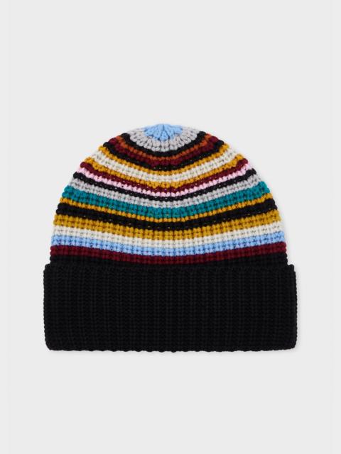 Women's 'Signature Stripe' Merino Wool Beanie