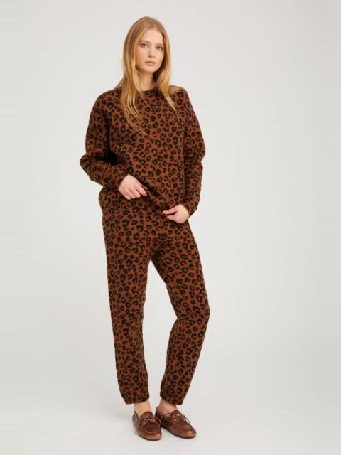 LEOPARD CASHMERE SWEATPANTS