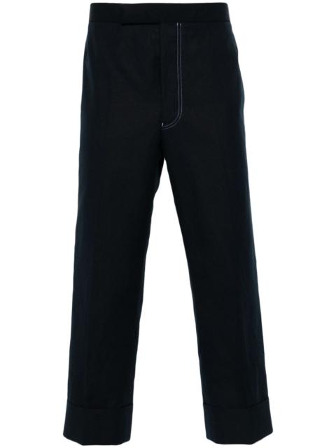 low-rise straight-leg trousers