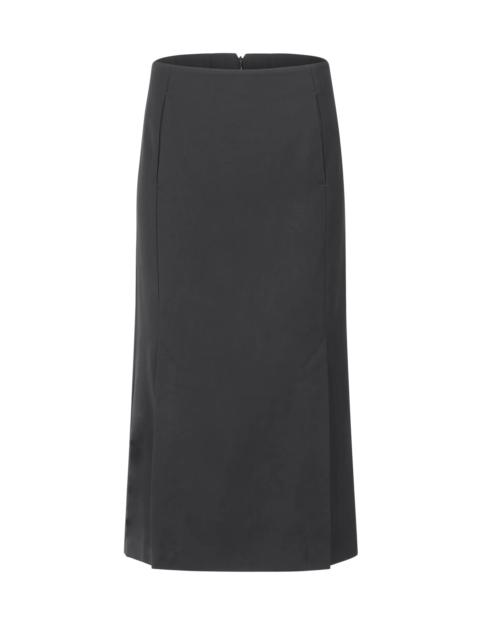 TAILORED MIDI SKIRT DARK GREY