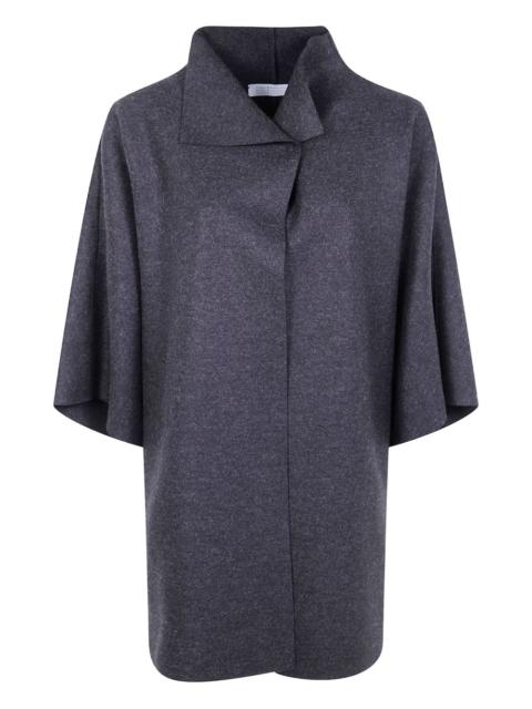mantle high-neck half-sleeve coat