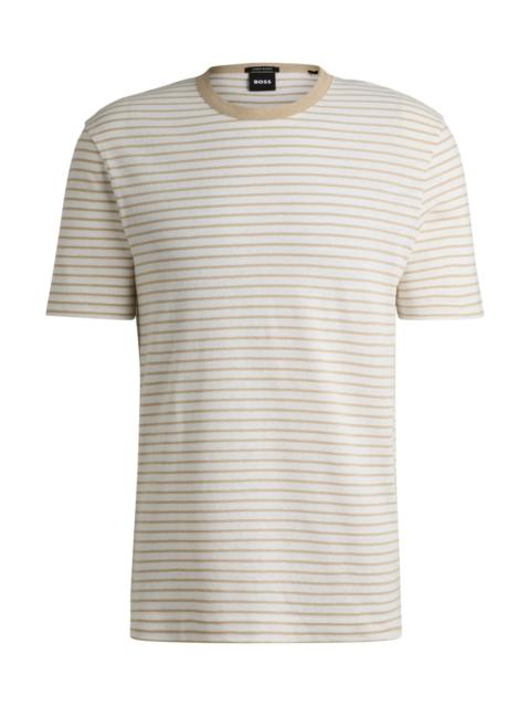 REGULAR-FIT T-SHIRT IN COTTON AND LINEN